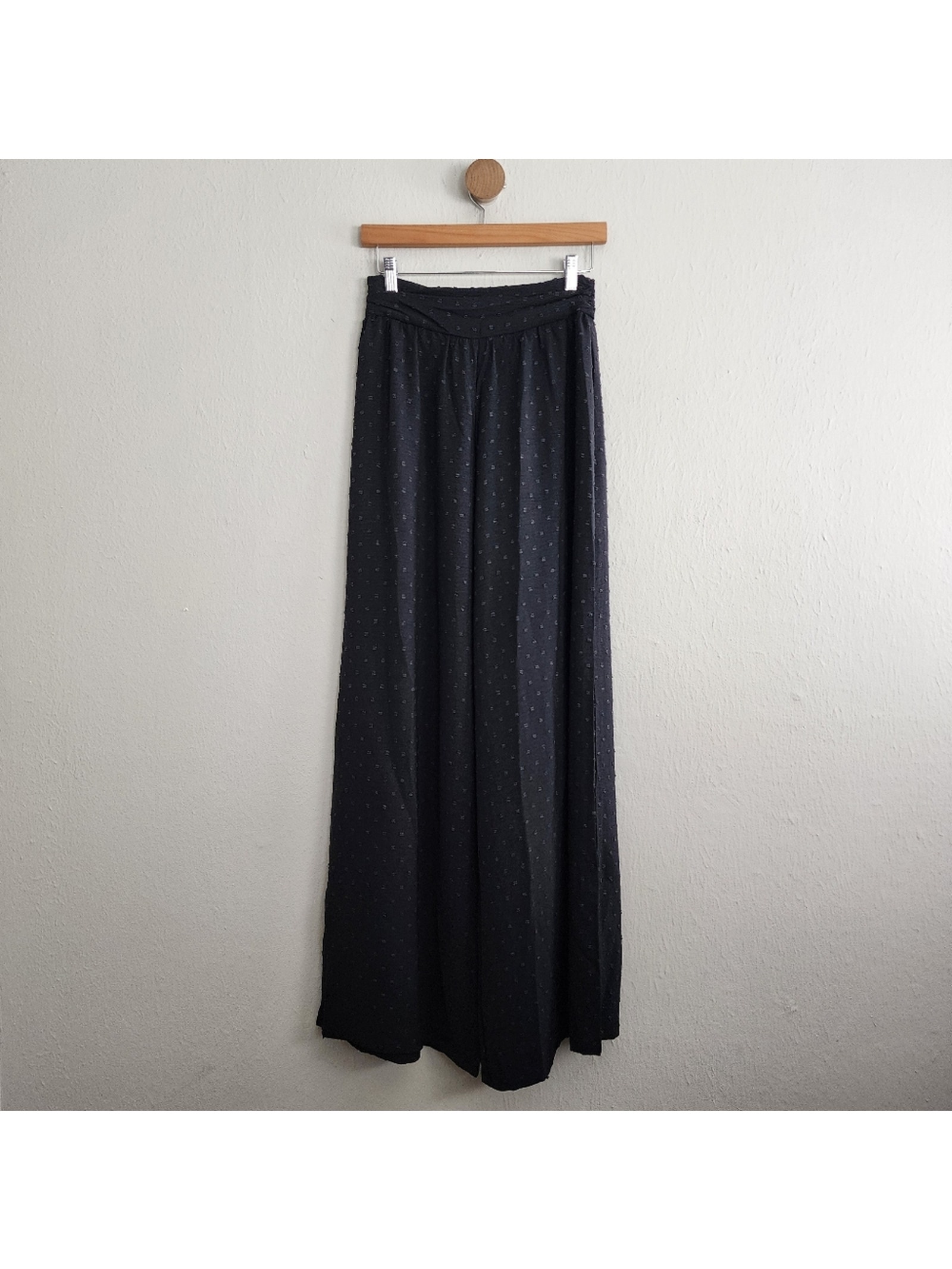 Rumer The Label Delilah Wide Leg Pants Black Palazzo High Waist Nwt Size Small